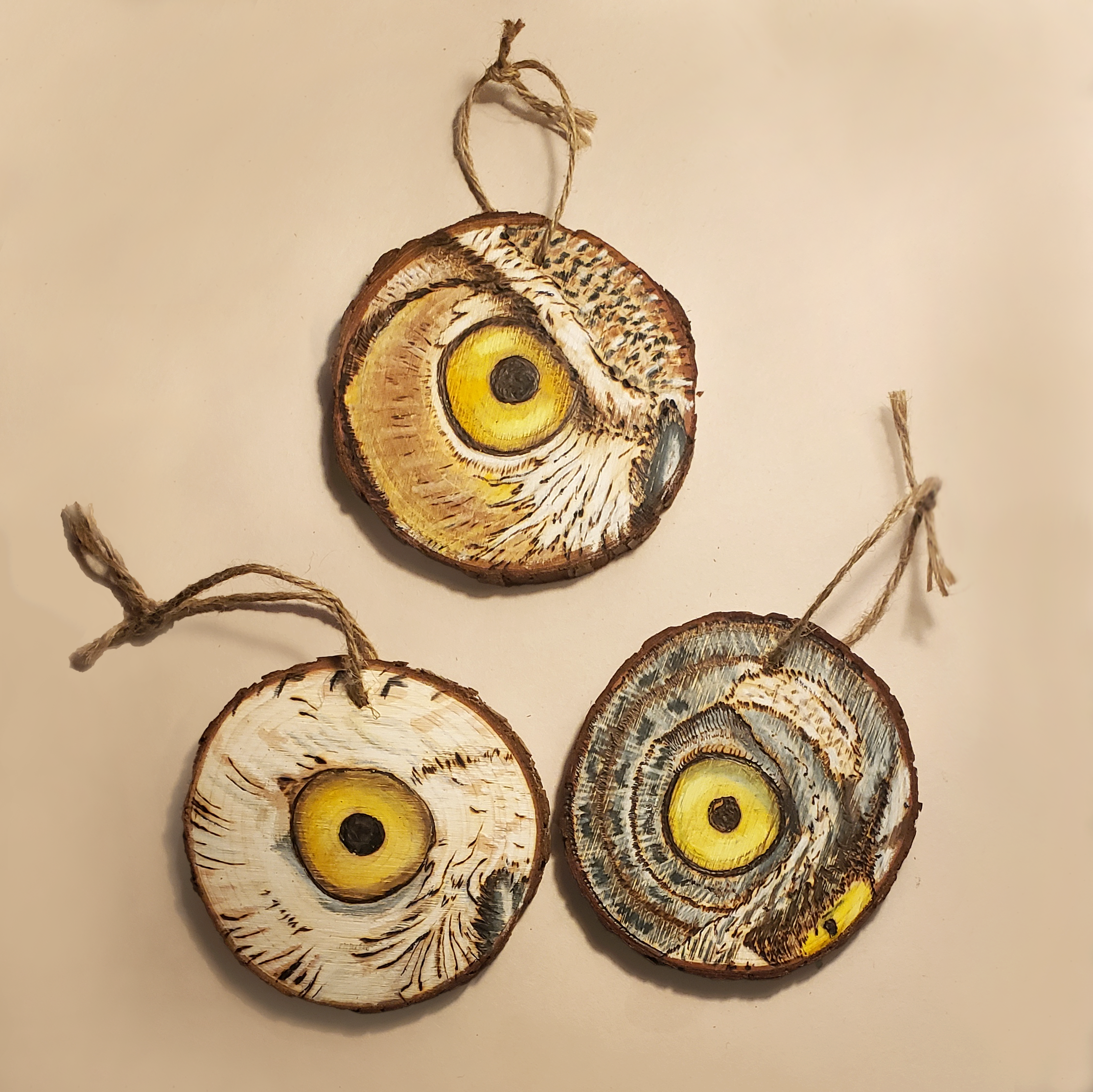 Wooden Owl Ornament