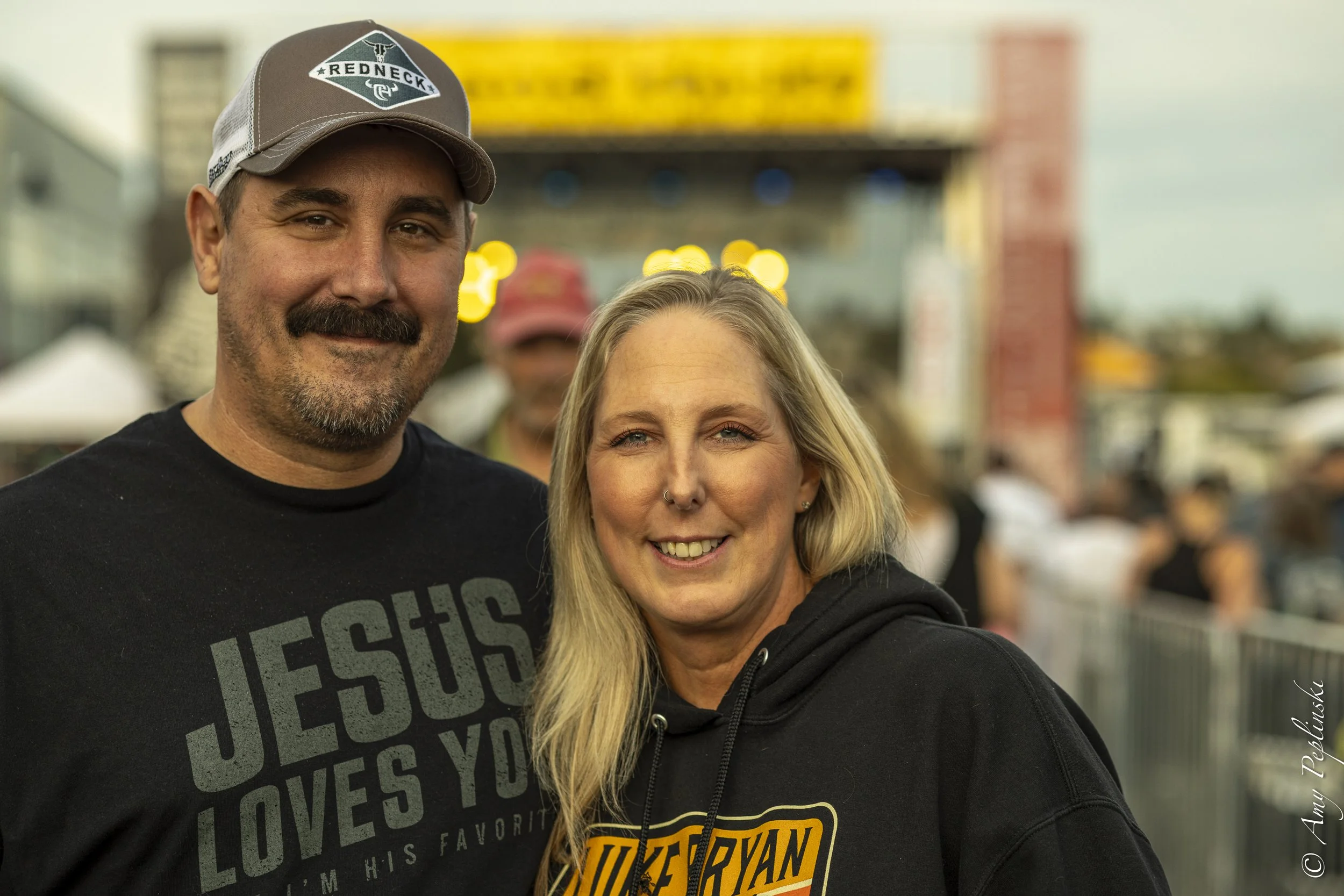 A random couple willing to smile for the camera