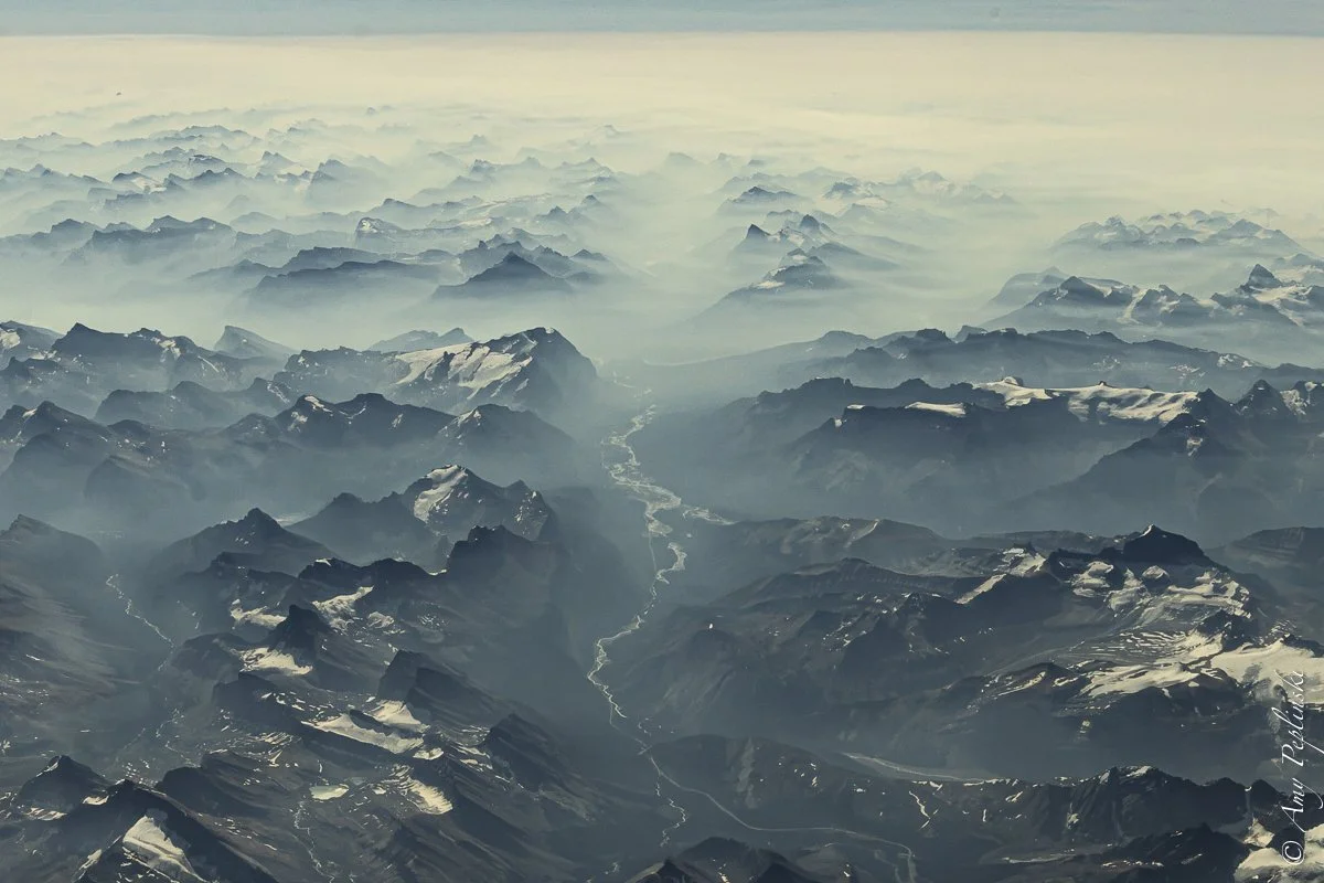 Flying over Canadian Rockies