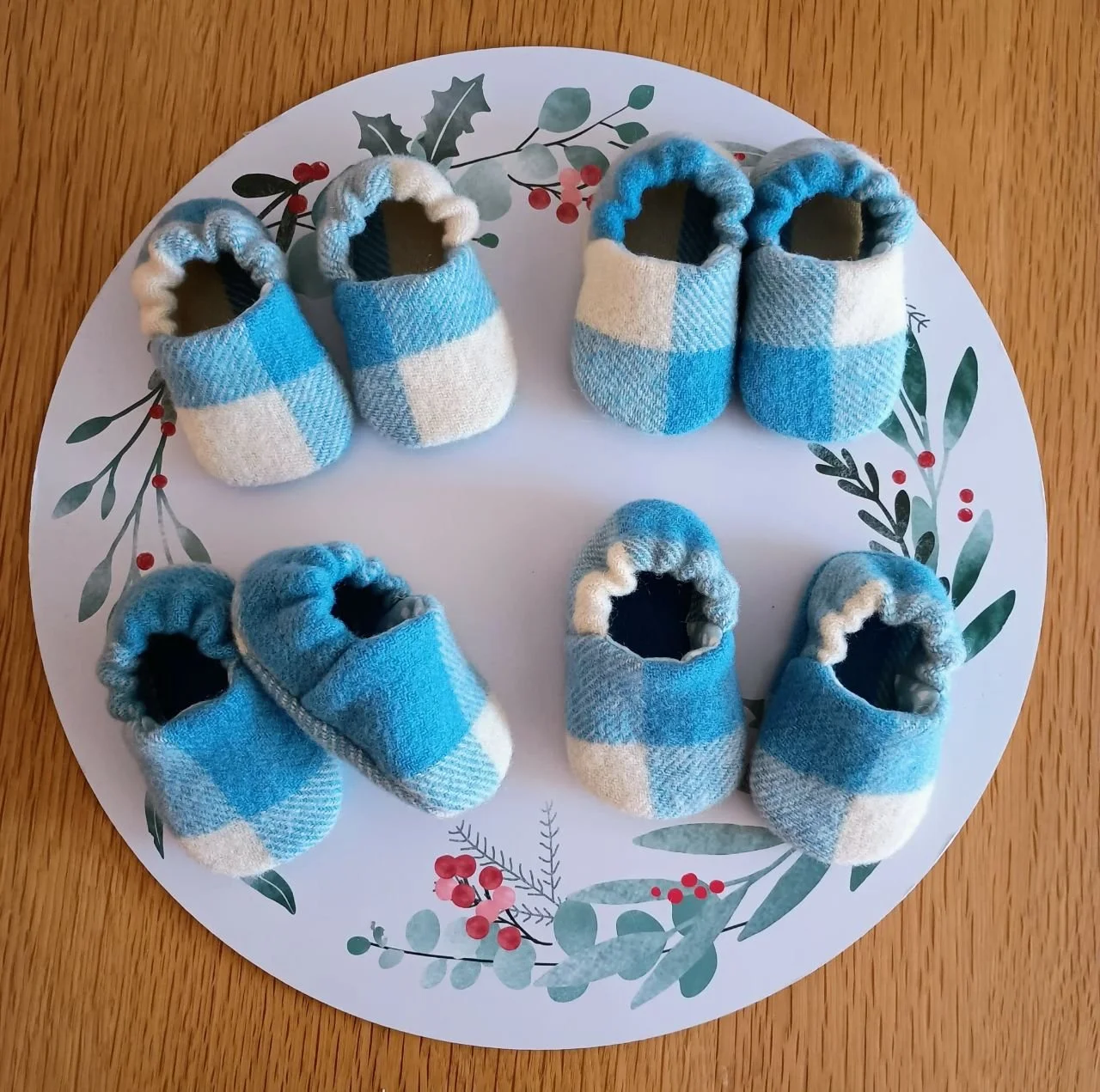 Vintage Wool Baby Slippers (0–6 Months)