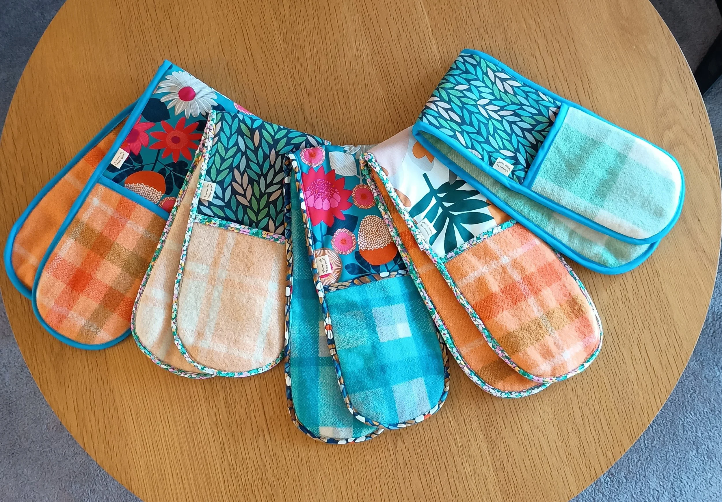 Vintage Wool Oven Mitts