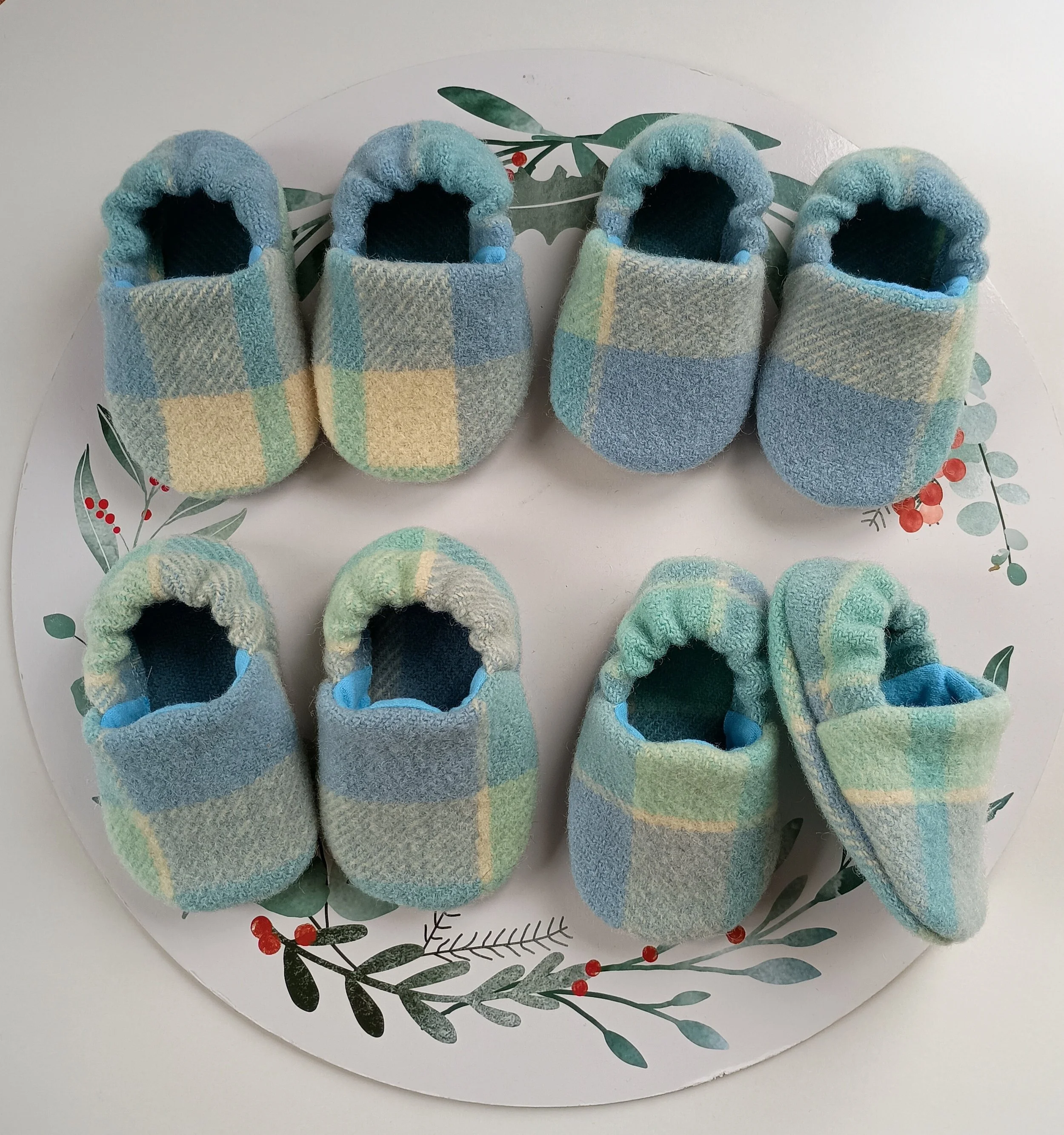 Vintage Wool Baby Slippers (6–12 Months)