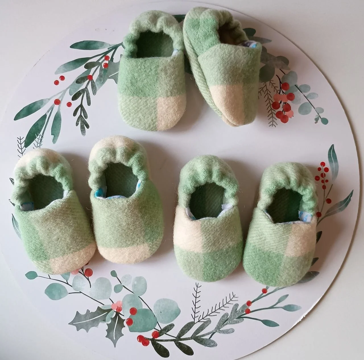 Vintage Wool Baby Slippers (6–12 Months)