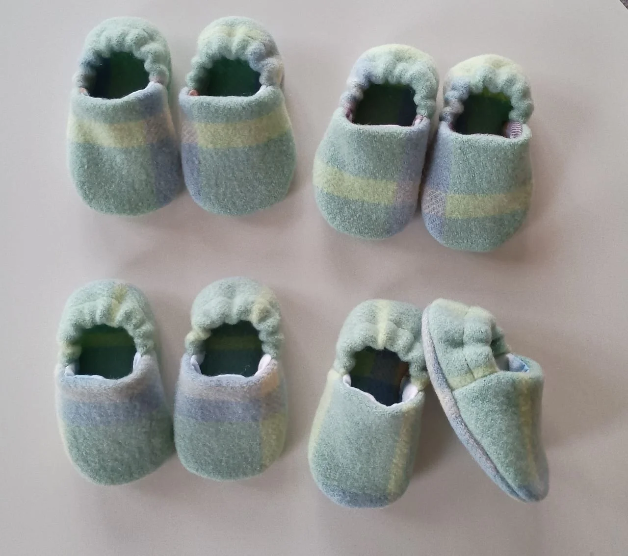 Vintage Wool Baby Slippers (6–12 Months)