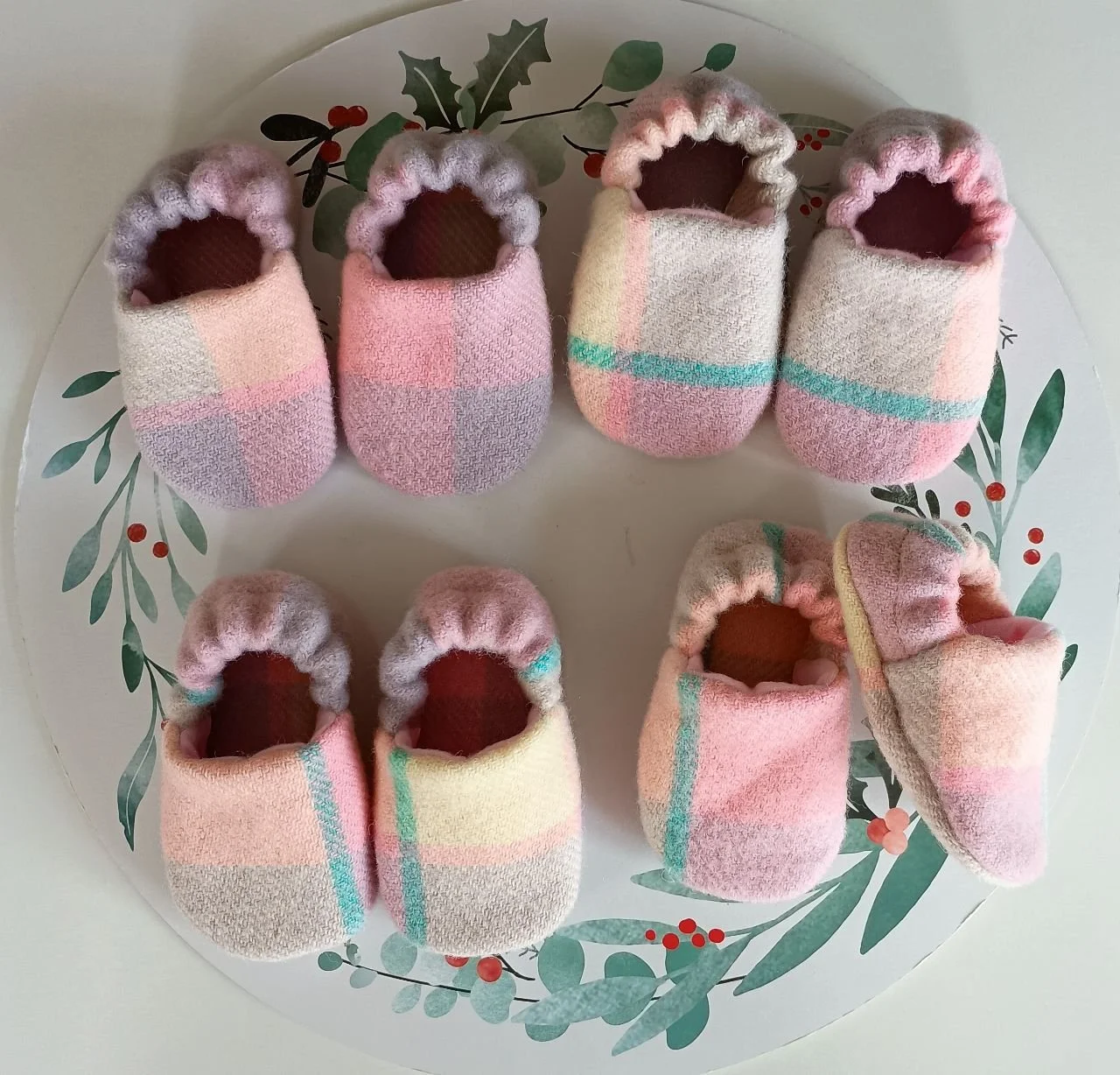 Vintage Wool Baby Slippers (6–12 Months)