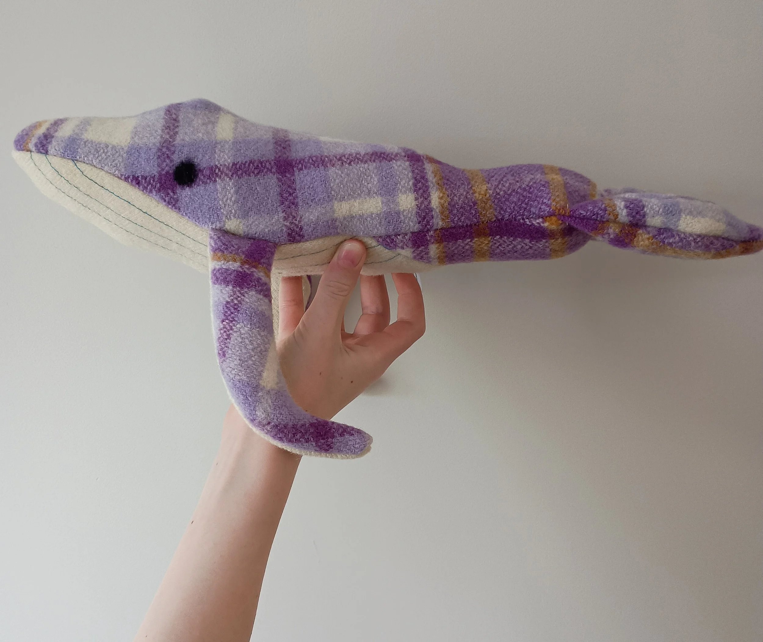 Handmade Vintage Wool Whales + Dolphins