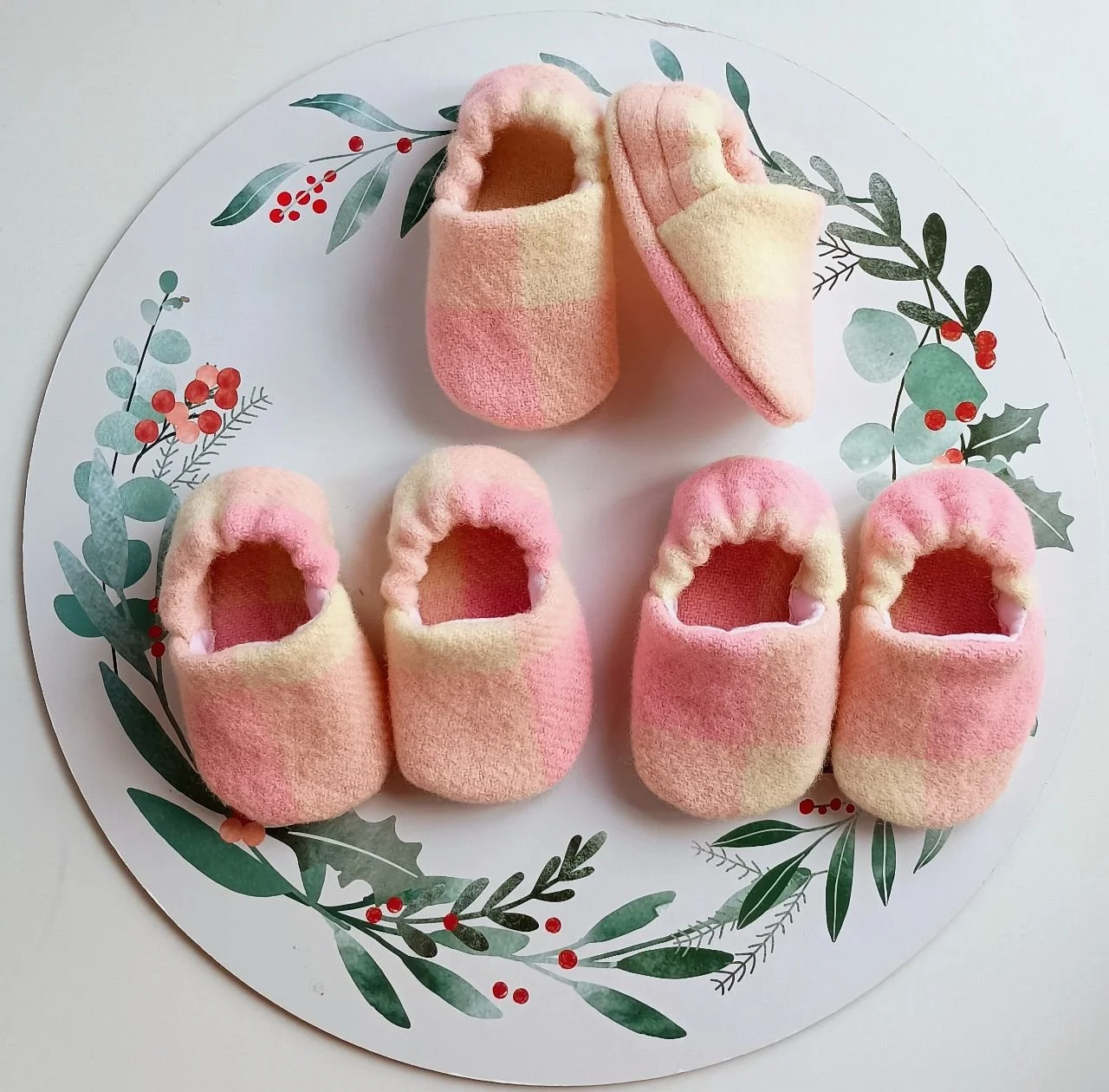 Vintage Wool Baby Slippers (6–12 Months)