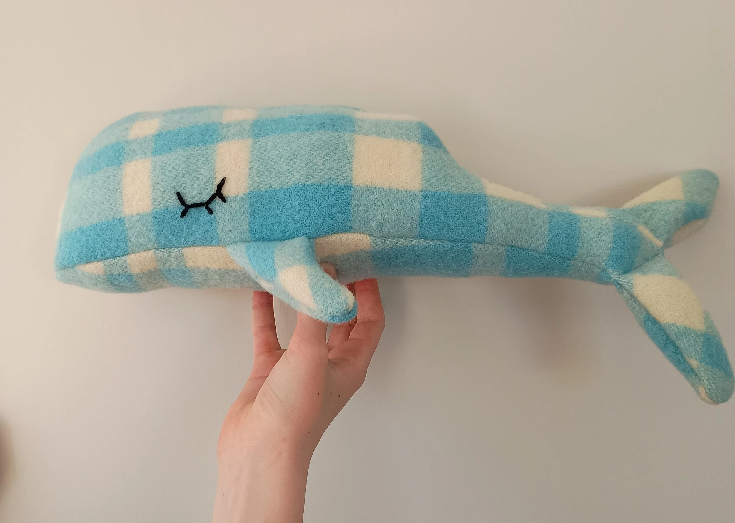Handmade Vintage Wool Whales + Dolphins