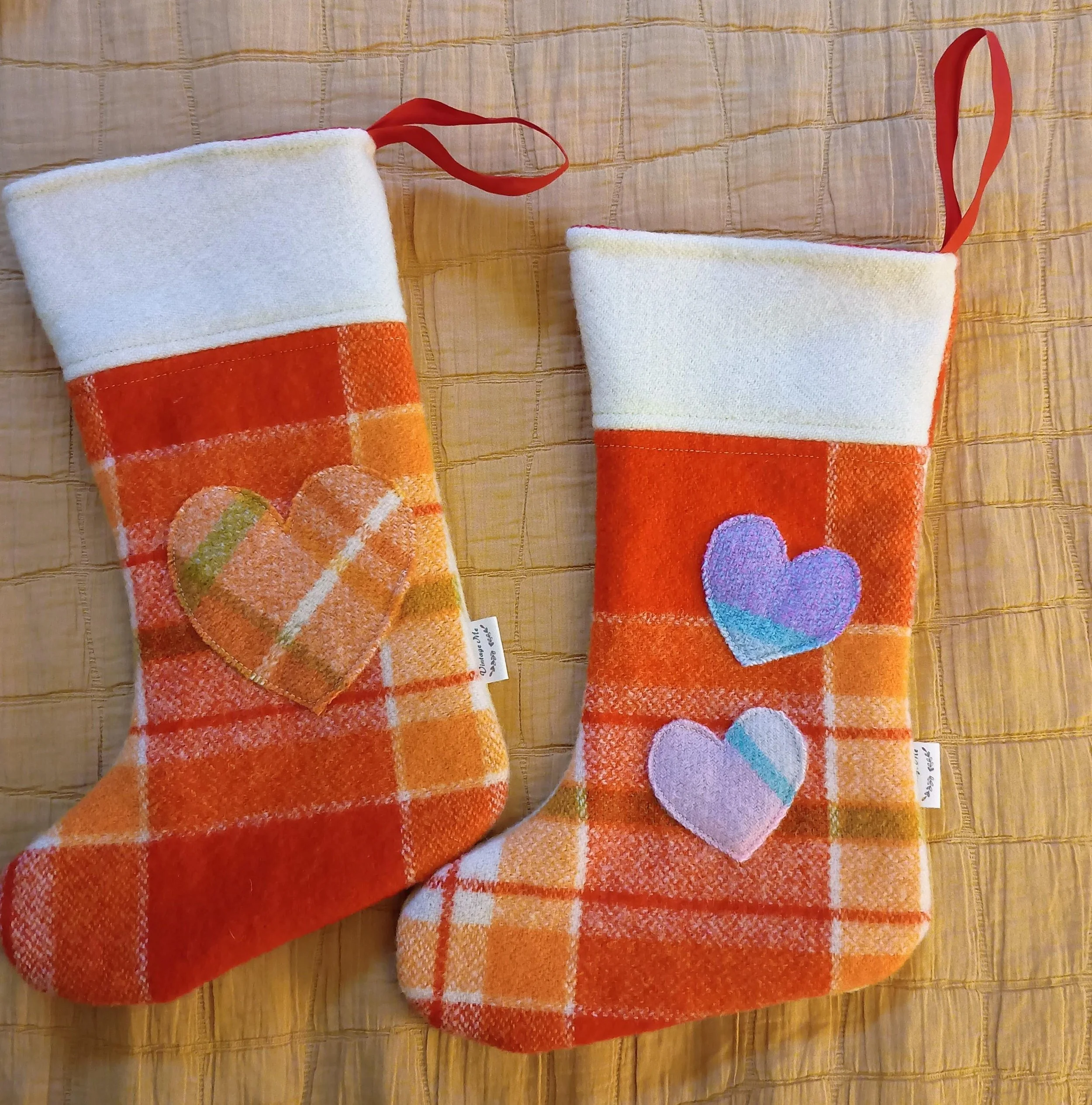 Vintage Wool Christmas Stockings