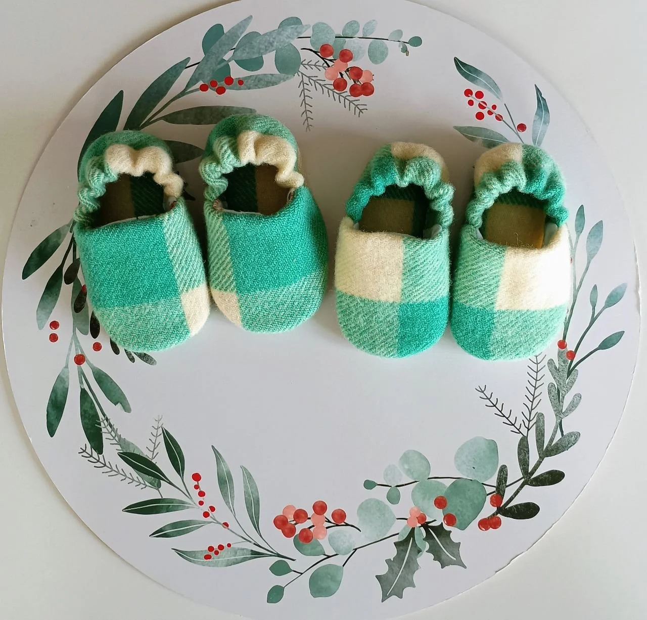 Vintage Wool Baby Slippers (6–12 Months)