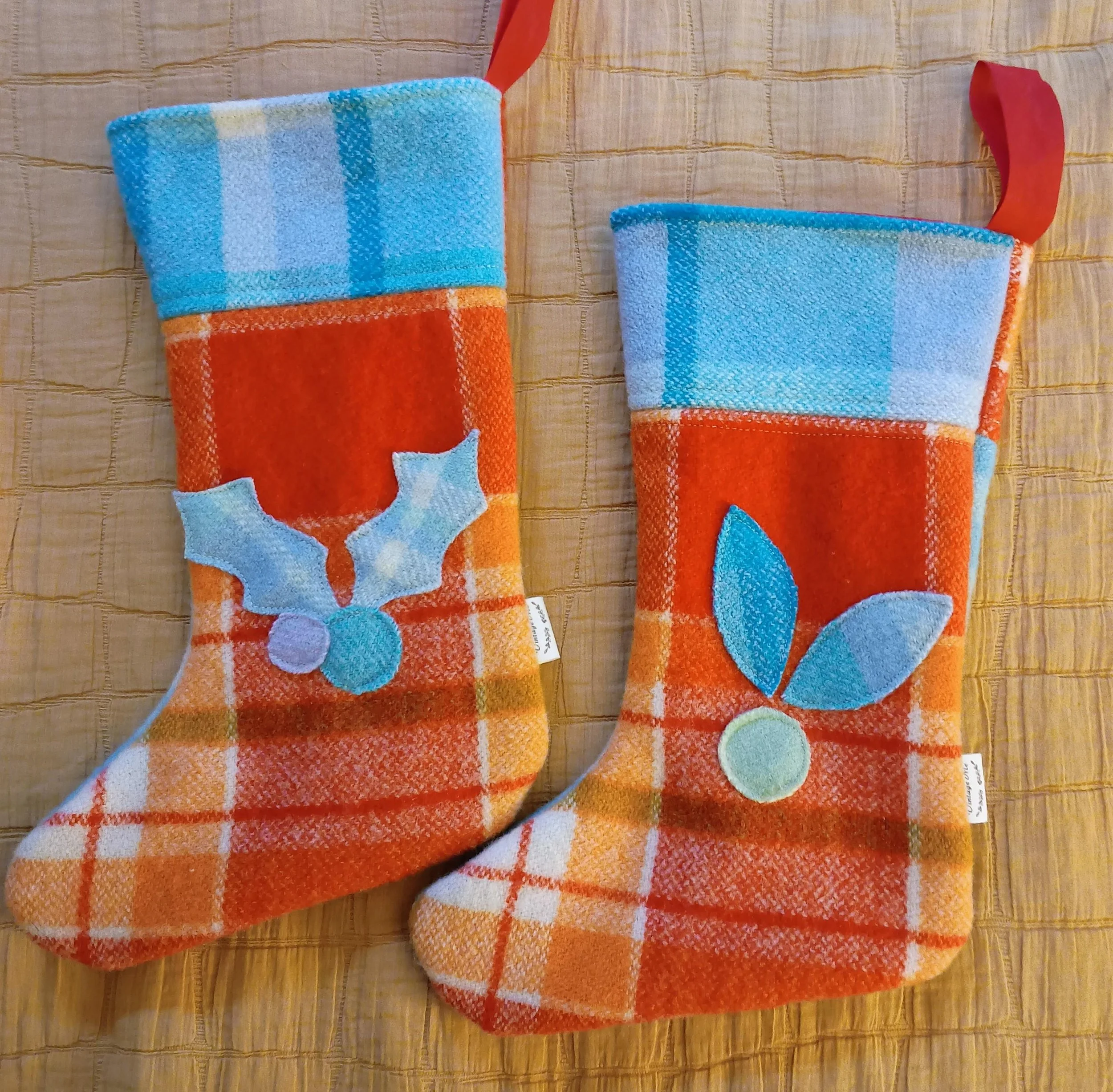Vintage Wool Christmas Stockings