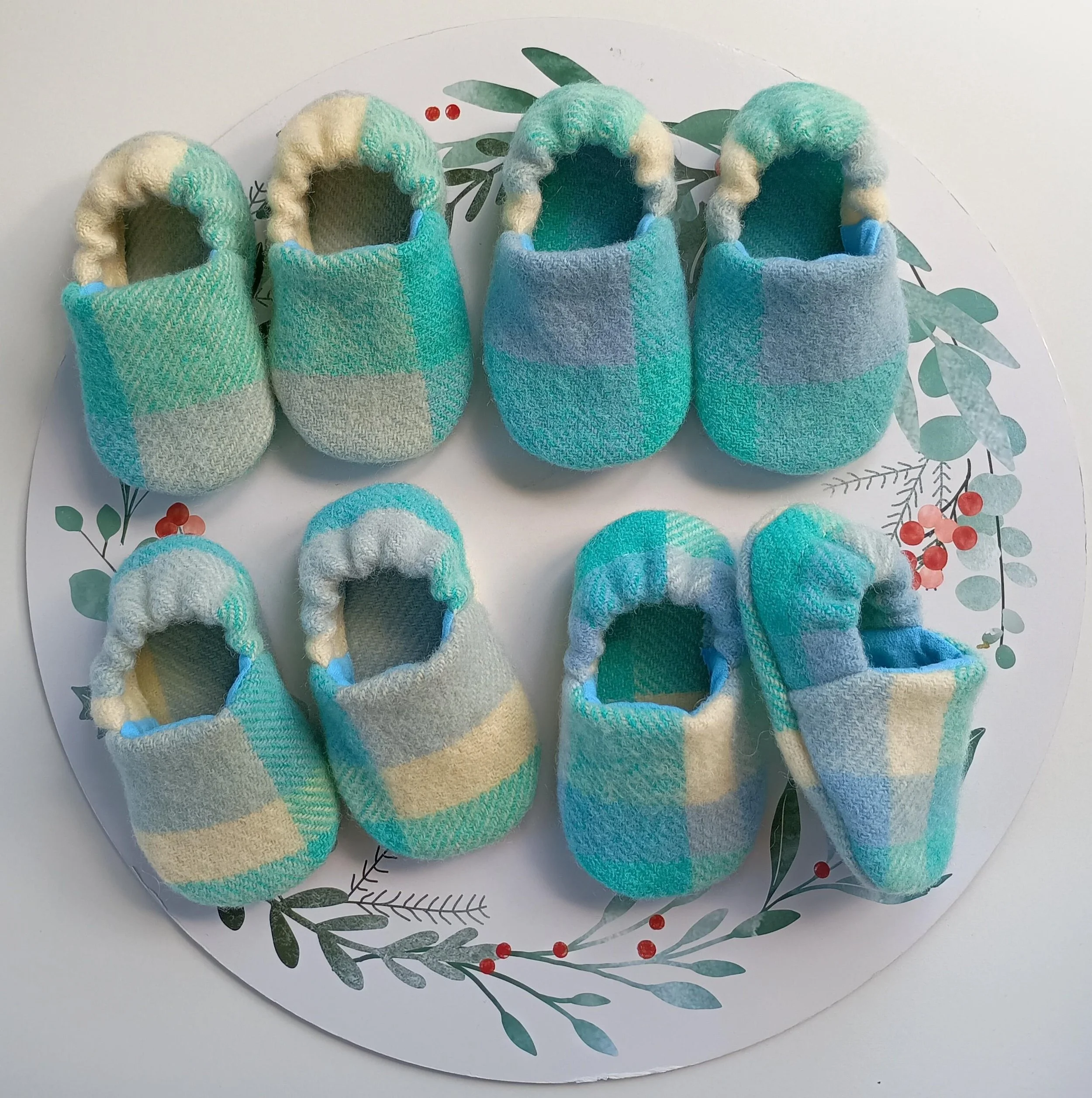 Vintage Wool Baby Slippers (6–12 Months)
