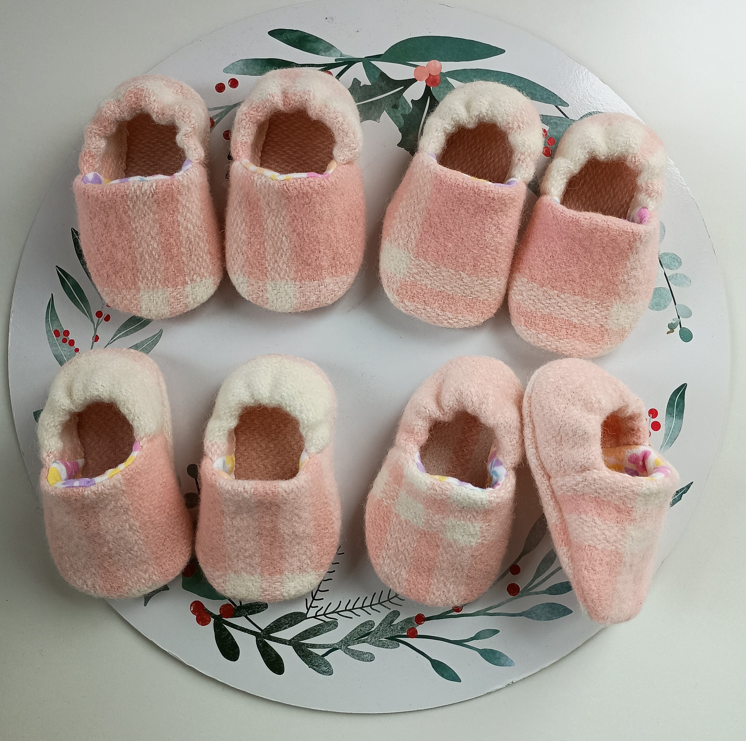 Vintage Wool Baby Slippers (6–12 Months)