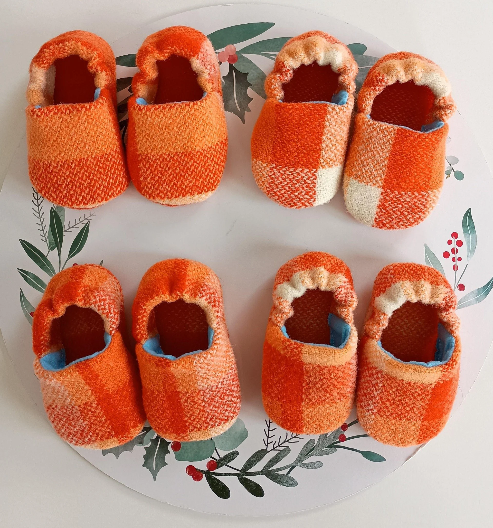 Vintage Wool Baby Slippers (6–12 Months)