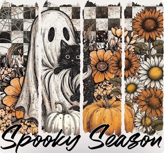 Halloween Ghost & Kitty T-Shirt
