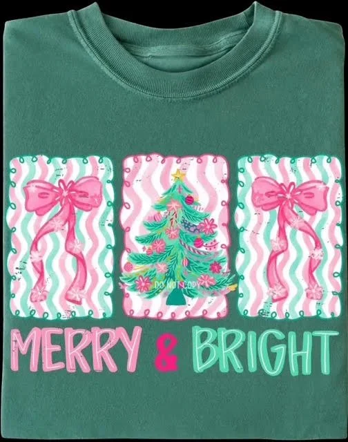 Merry & Bright Christmas T-shirt