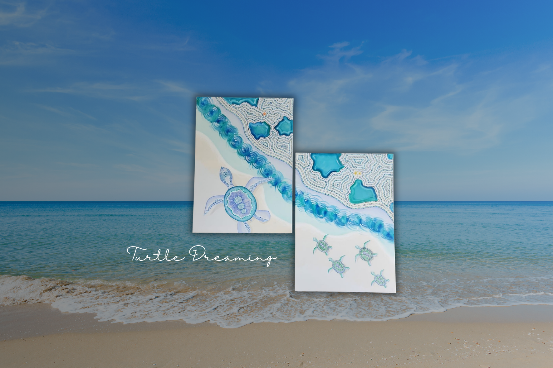 Two paintings that adjoin one another and create one beautiful masterpiece. Original Artwork. Carah Simpson