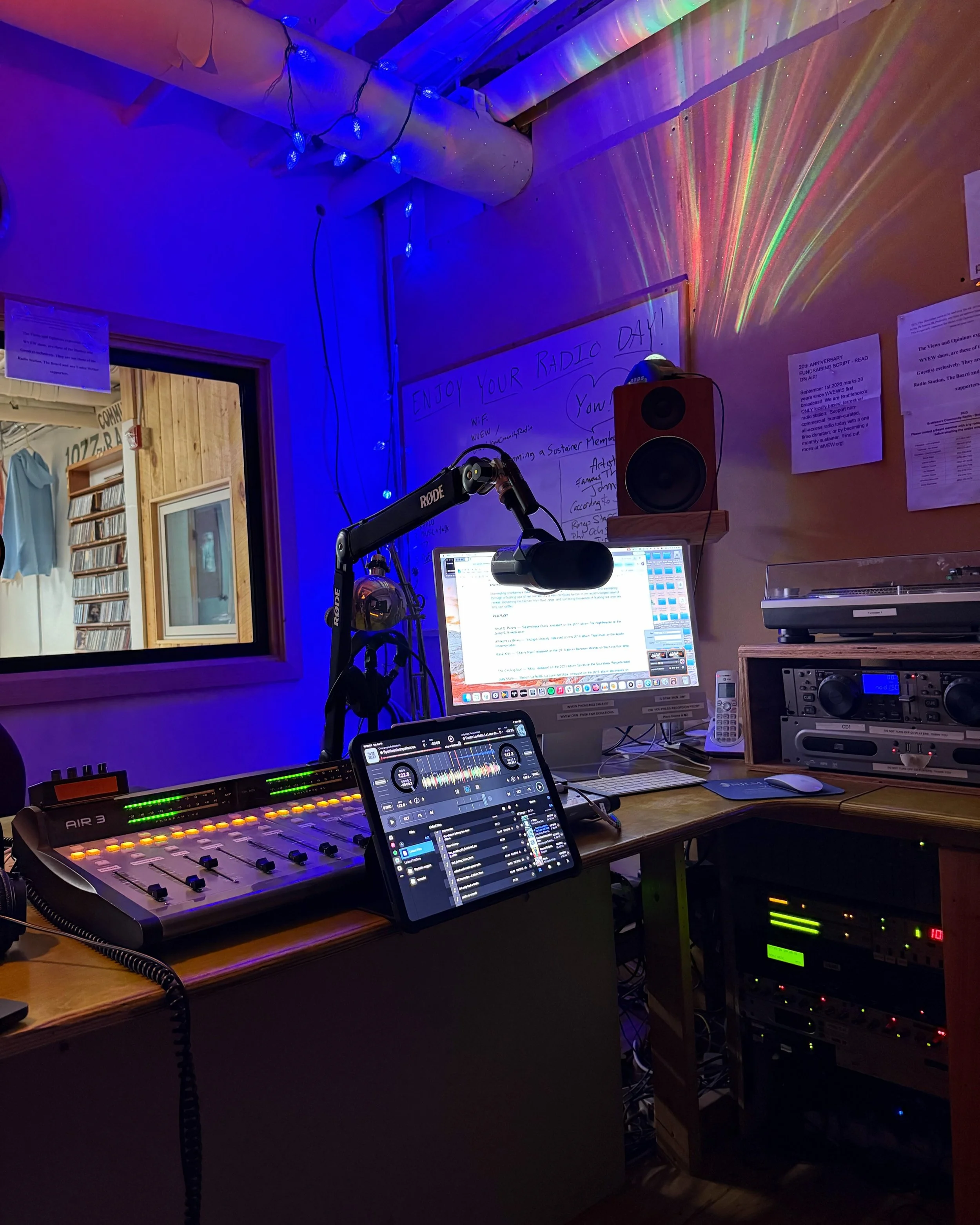 This cool view could be all yours! (At least for an hour or two). Become a DJ at WVEW and join us in the fun. Fill out a form at wvew.org/becomeamember to learn more.