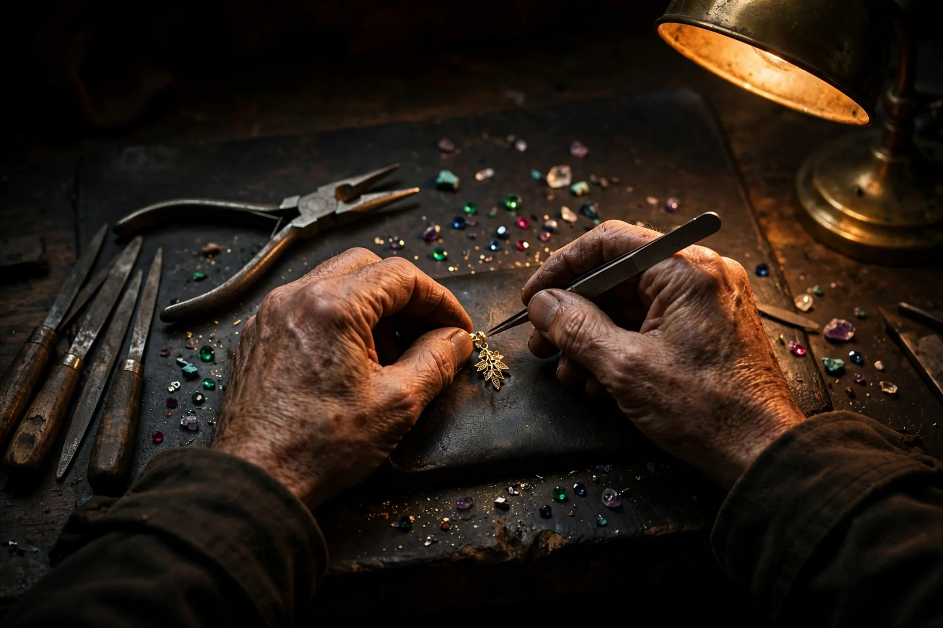 The Bench Notes, jeweler's hands at the workbench