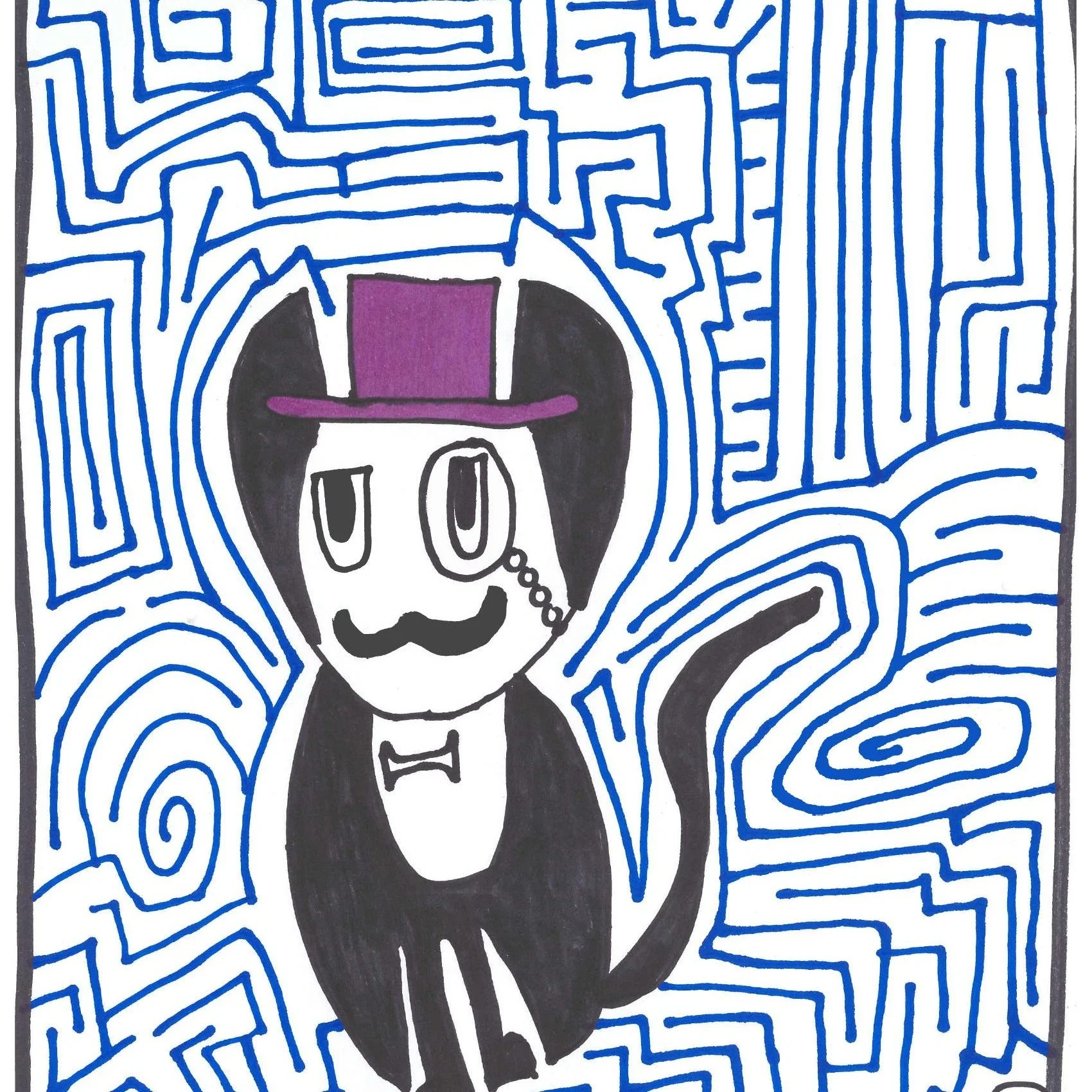 🎩 Tuxedo Cat | Hand-Drawn Maze As Seen on YouTube!