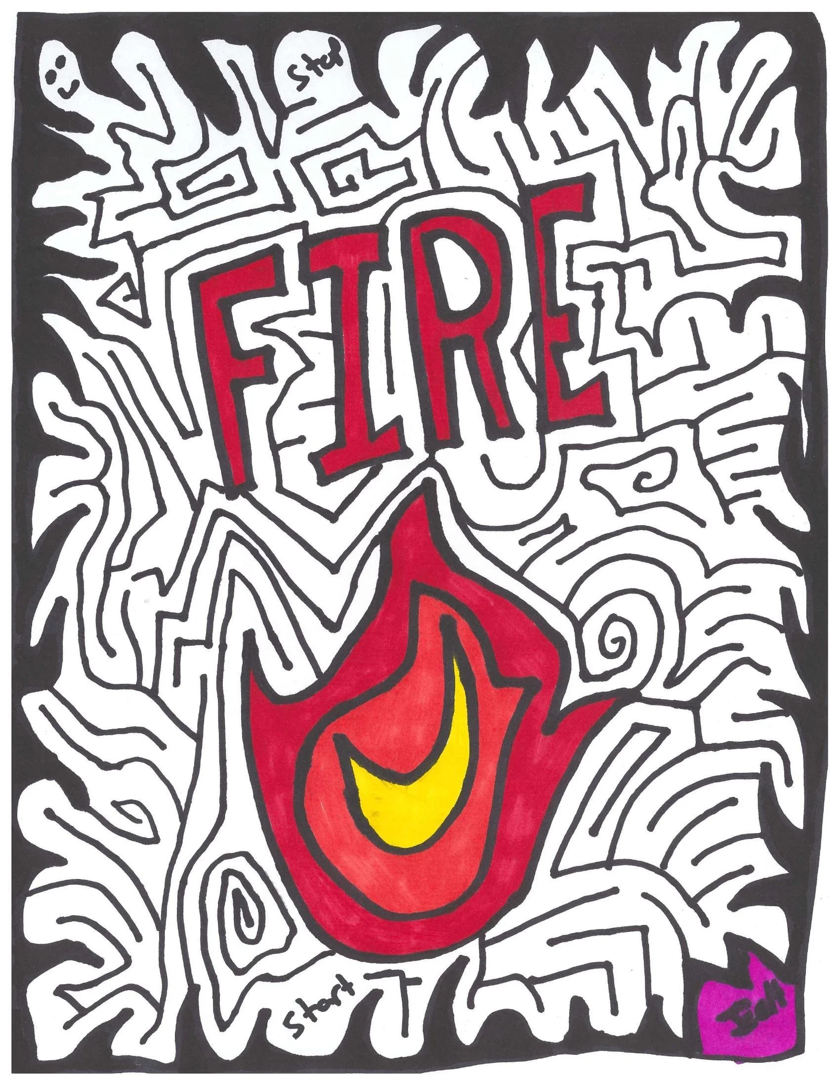 🔥 Fire | Hand-Drawn Maze As Seen on YouTube!