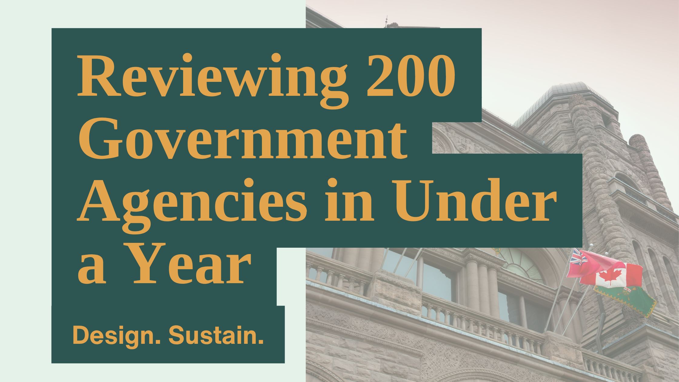 Reviewing 200 Government Agencies in Under a Year