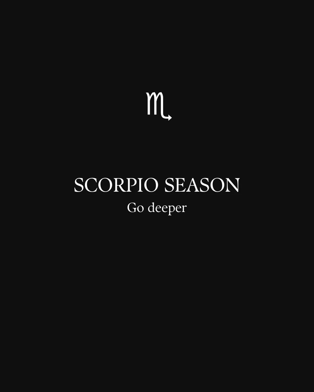 This isn&rsquo;t about personality or prediction. ♏️ It&rsquo;s about how effort deepens in Scorpio season.