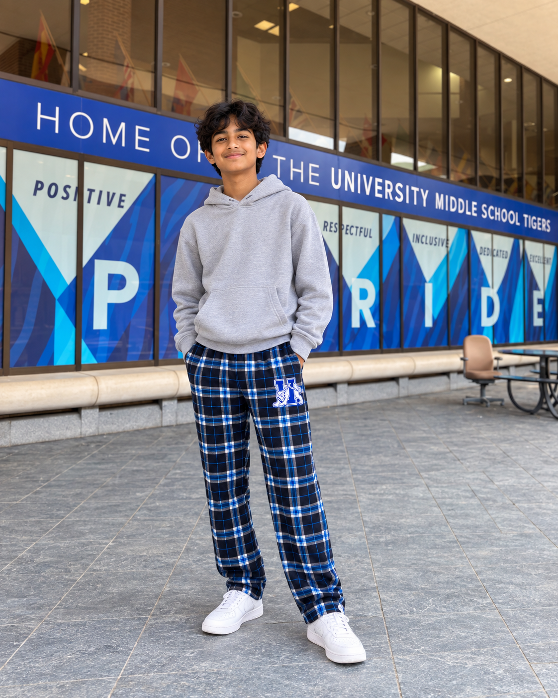 University Middle Tigers Plaid Lounge Pants