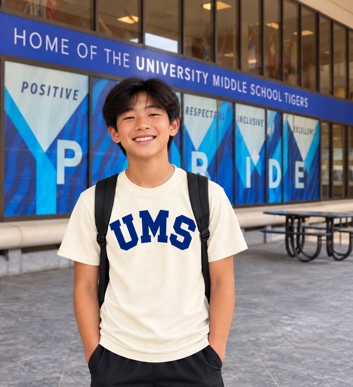 UMS Varsity Tee – Off White