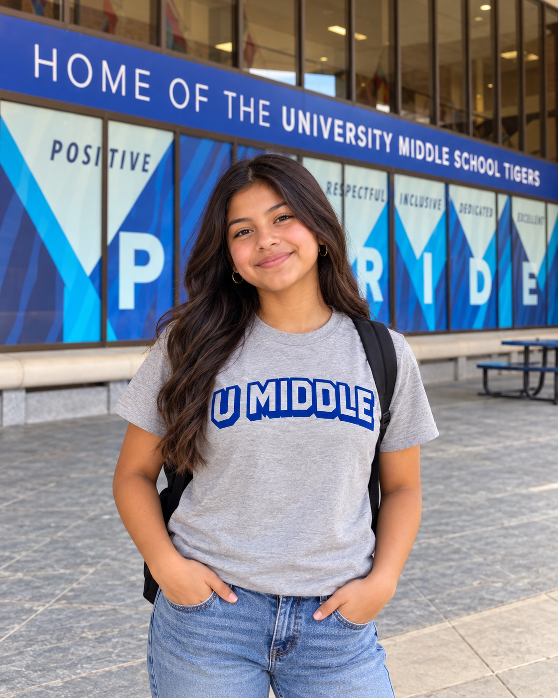U Middle Collegiate Tee – Gray