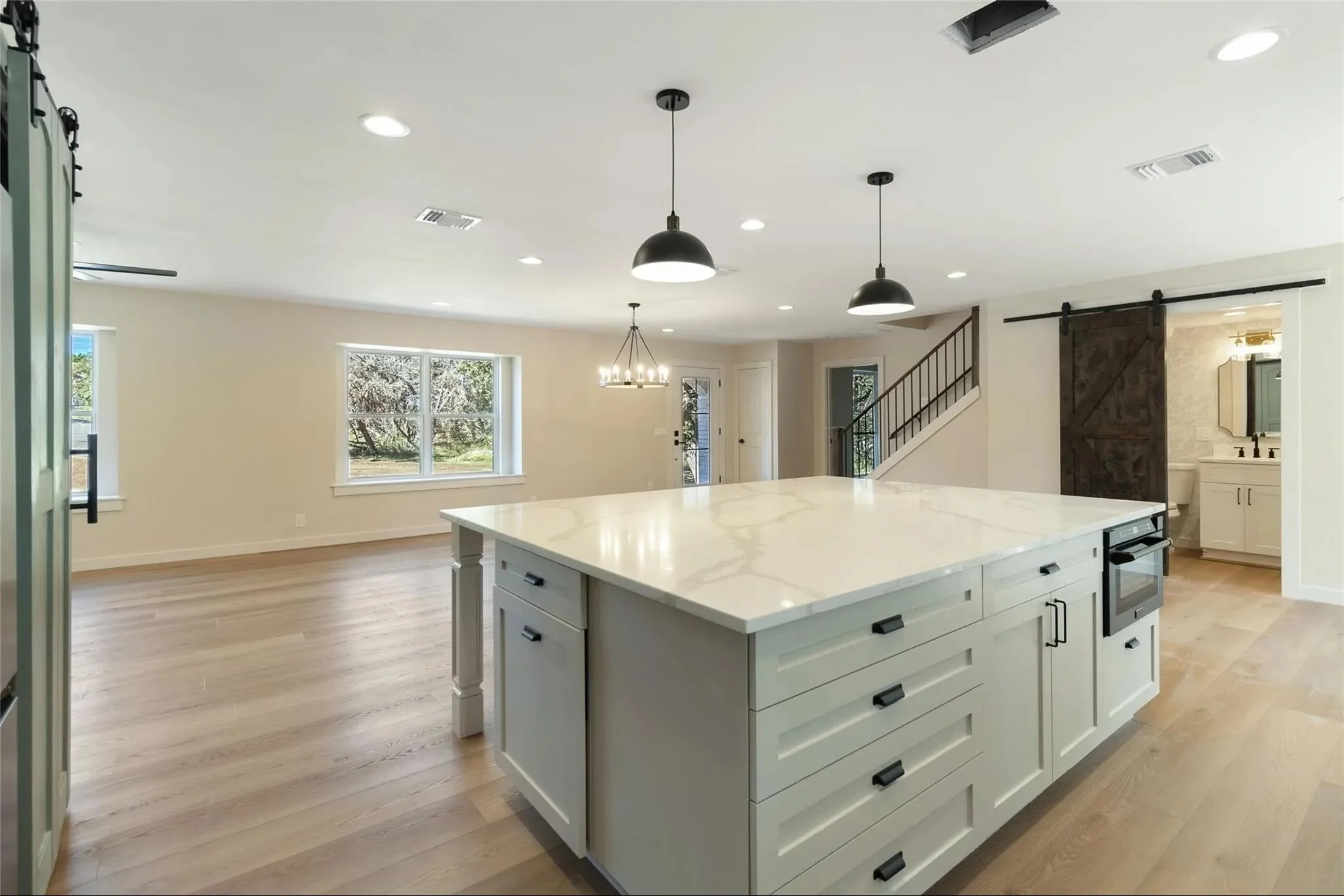 Custom Kitchen cabinets with shaker doors for a home remodel in Wimberley texas