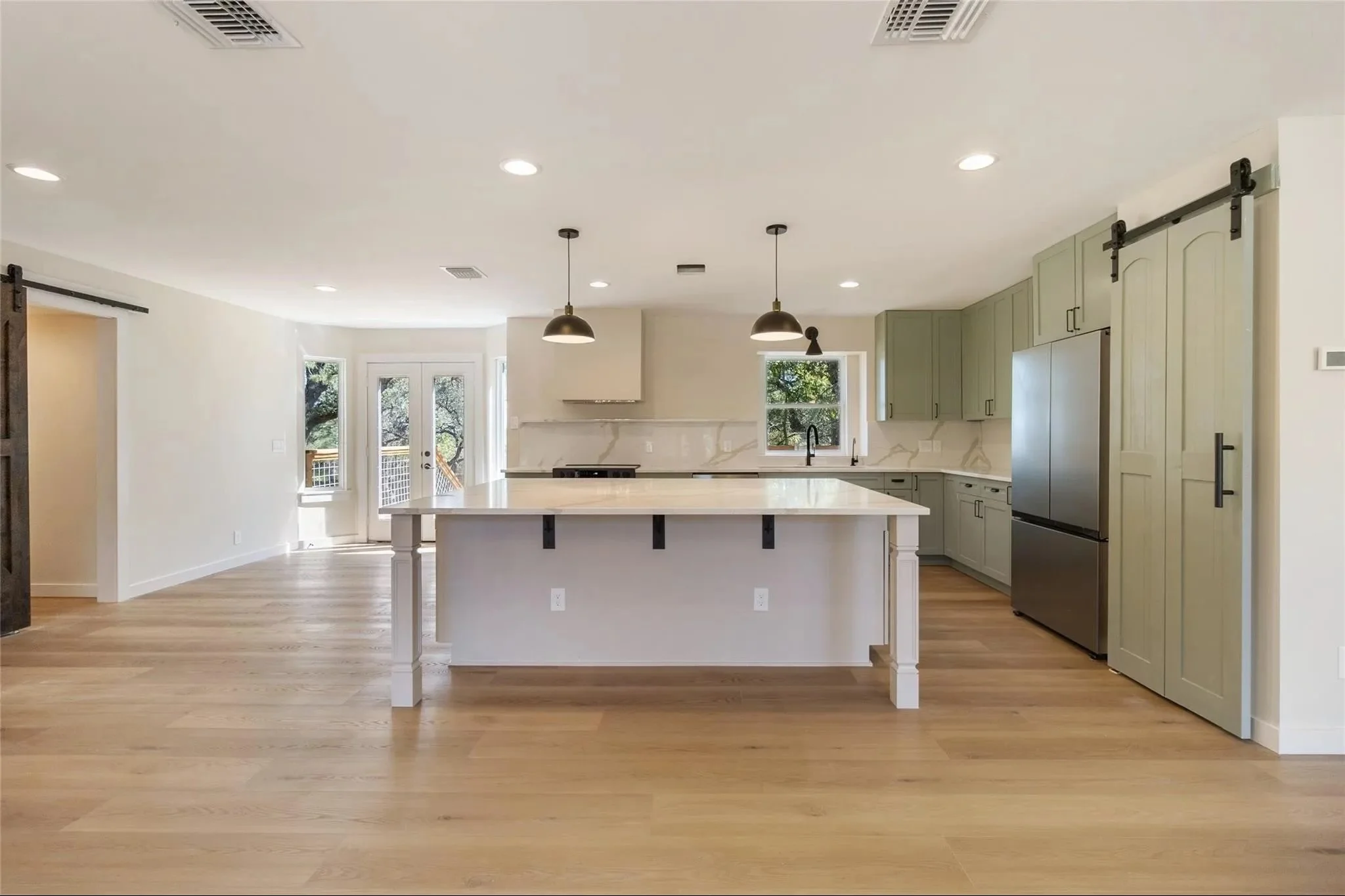 Custom Kitchen cabinets with shaker doors for a home remodel in Wimberley texas