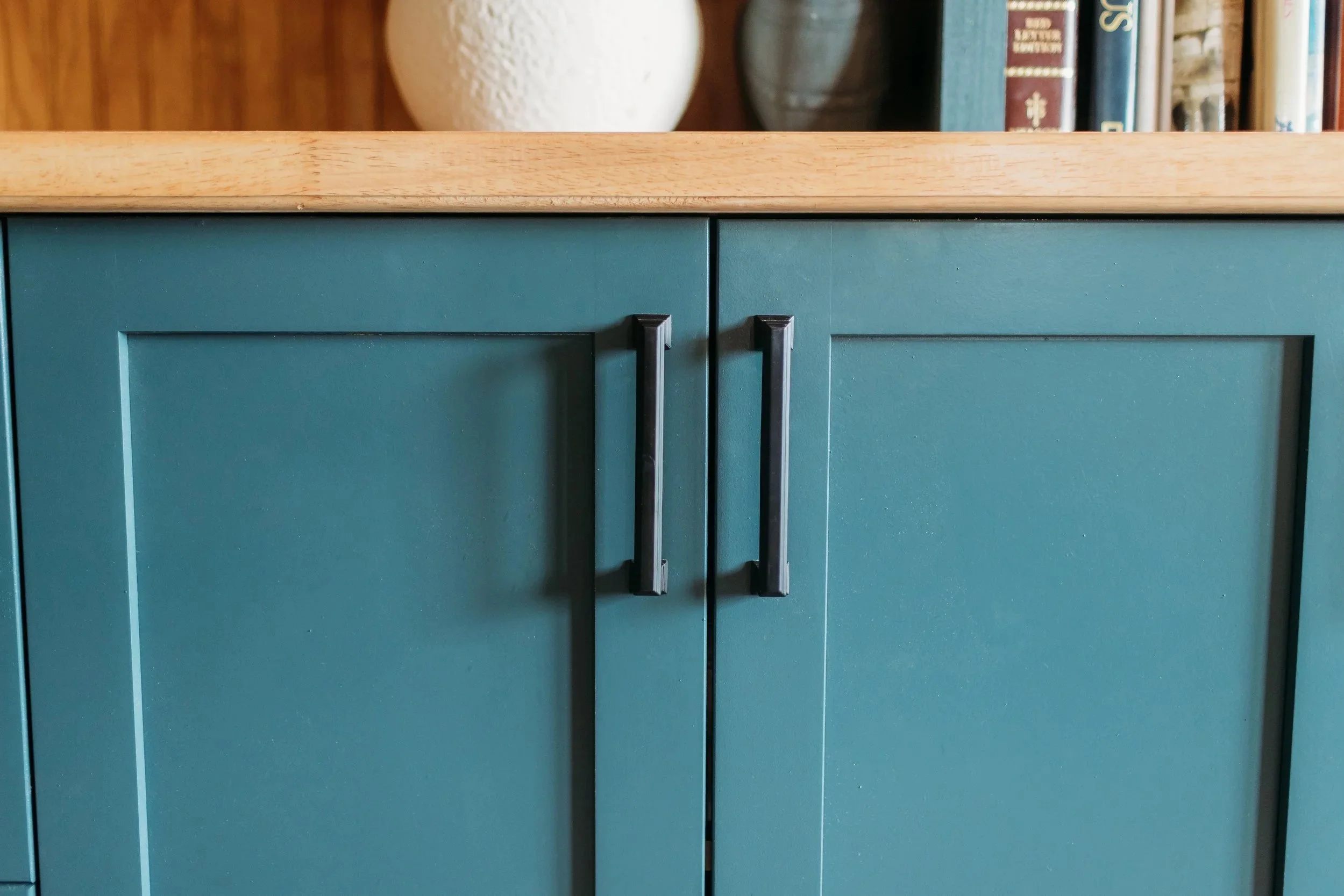 New construction home cabinet hardware installation in Kyle texas