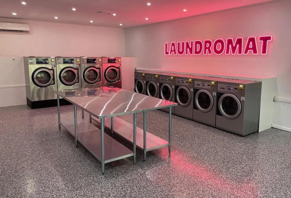 Interior of laundromat in Springwood, NSW
