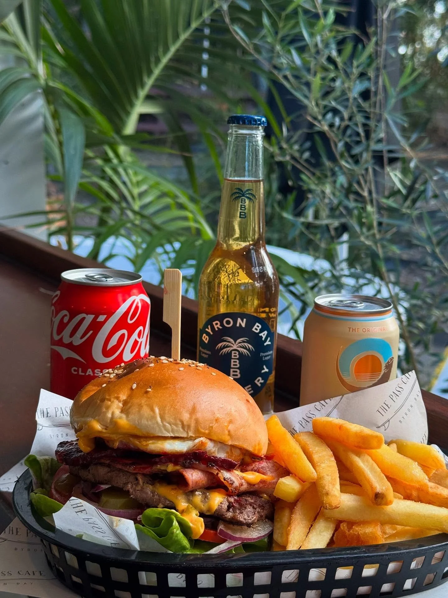 🍔SPECIAL: THE WORKS BEEF BURGER MEAL🍔. This delicious works burger includes: Fried egg 🍳, Lettuce 🥬, Tomato🍅, pickles 🥒, Red Onion 🧅, Bacon 🥓, Beetroot 🫜, Cheese 🧀 and Special Burger sauce. Not too mention a side of chips 🍟and a can of Cok