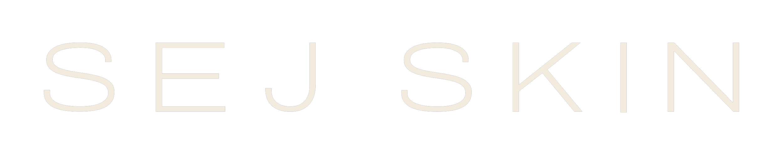 Logo with black background and white text reading 'SEJ SKIN'