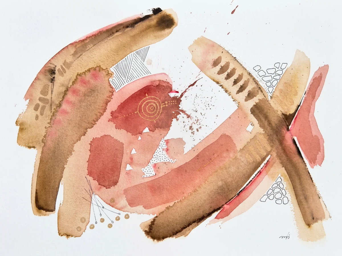 YvyMbe #26  Original Watercolour Painting    40 x 30 cm