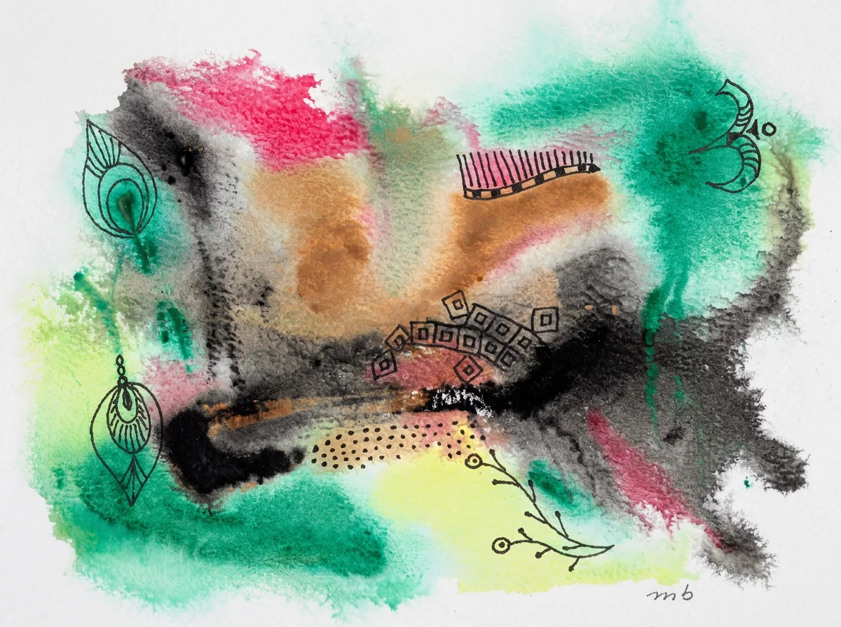 YvyMbe #21  Original Watercolour Painting    20 x 30 cm