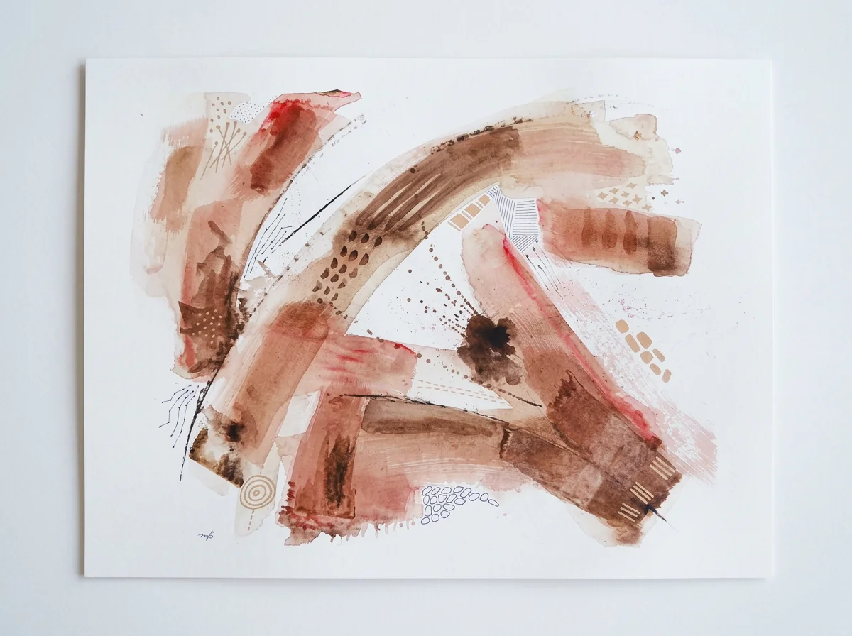 YvyMbe #27  Original Watercolour Painting    50 x 40 cm