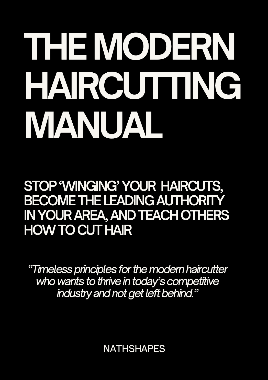Modern Haircutting Manual SALE