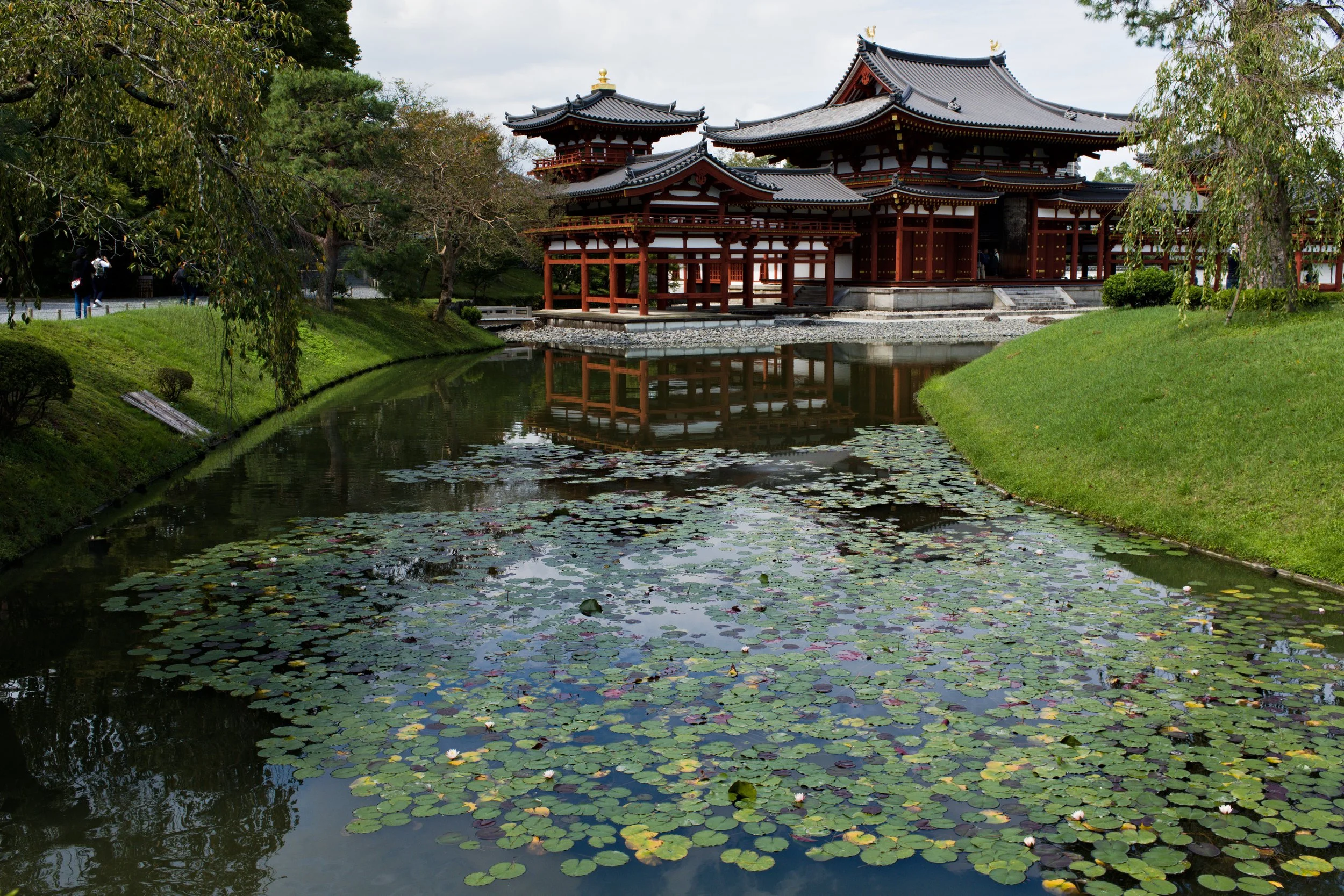 The Phoenix Hall at Byōdō-in, Uji, reflected in the pond