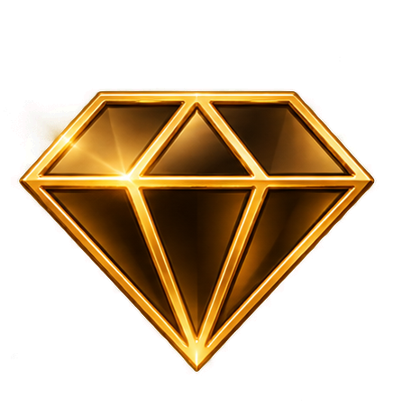Golden diamond-shaped jewelry or gemstone with a shiny, reflective surface.