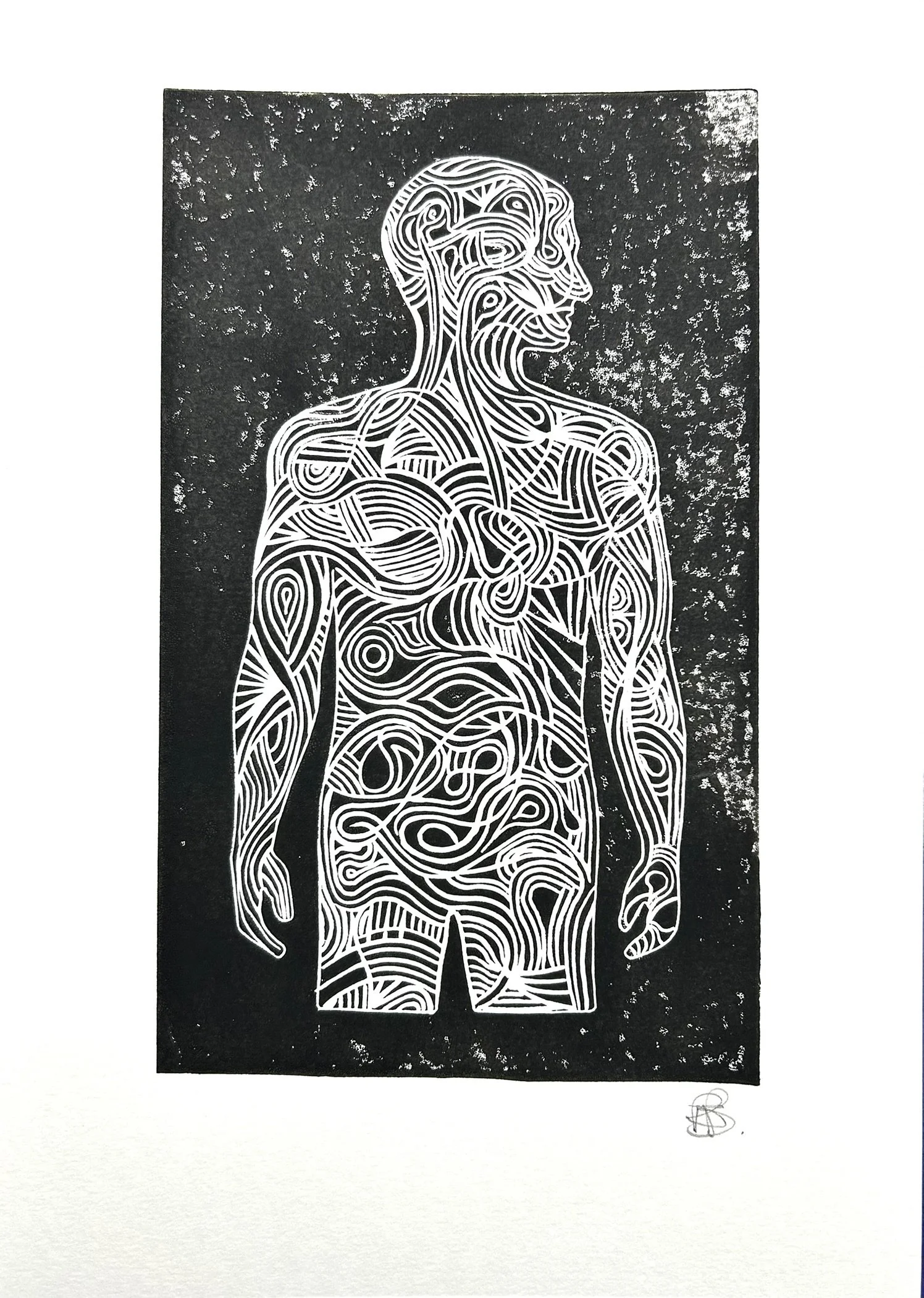 Untitled [wiggly man] (on white)