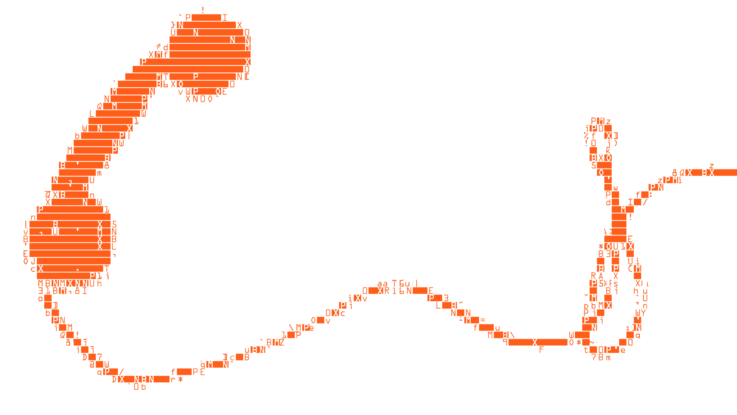 Orange ASCII art image of a telephone on a black background.