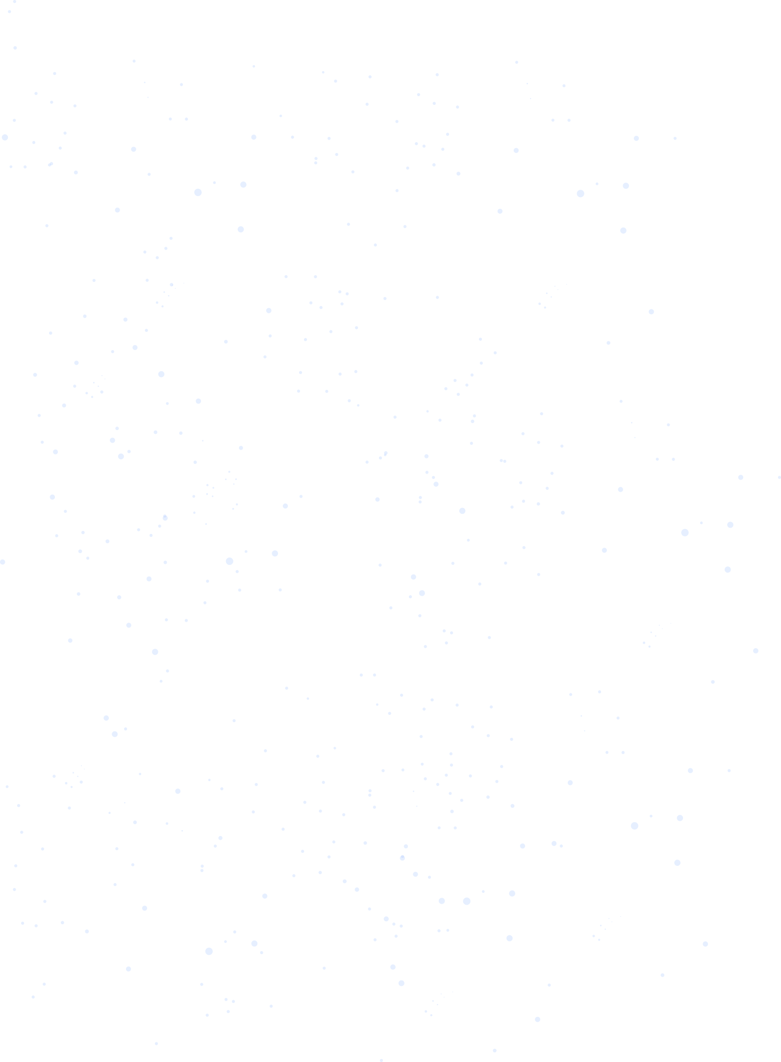Scattered pale blue dots on a black background