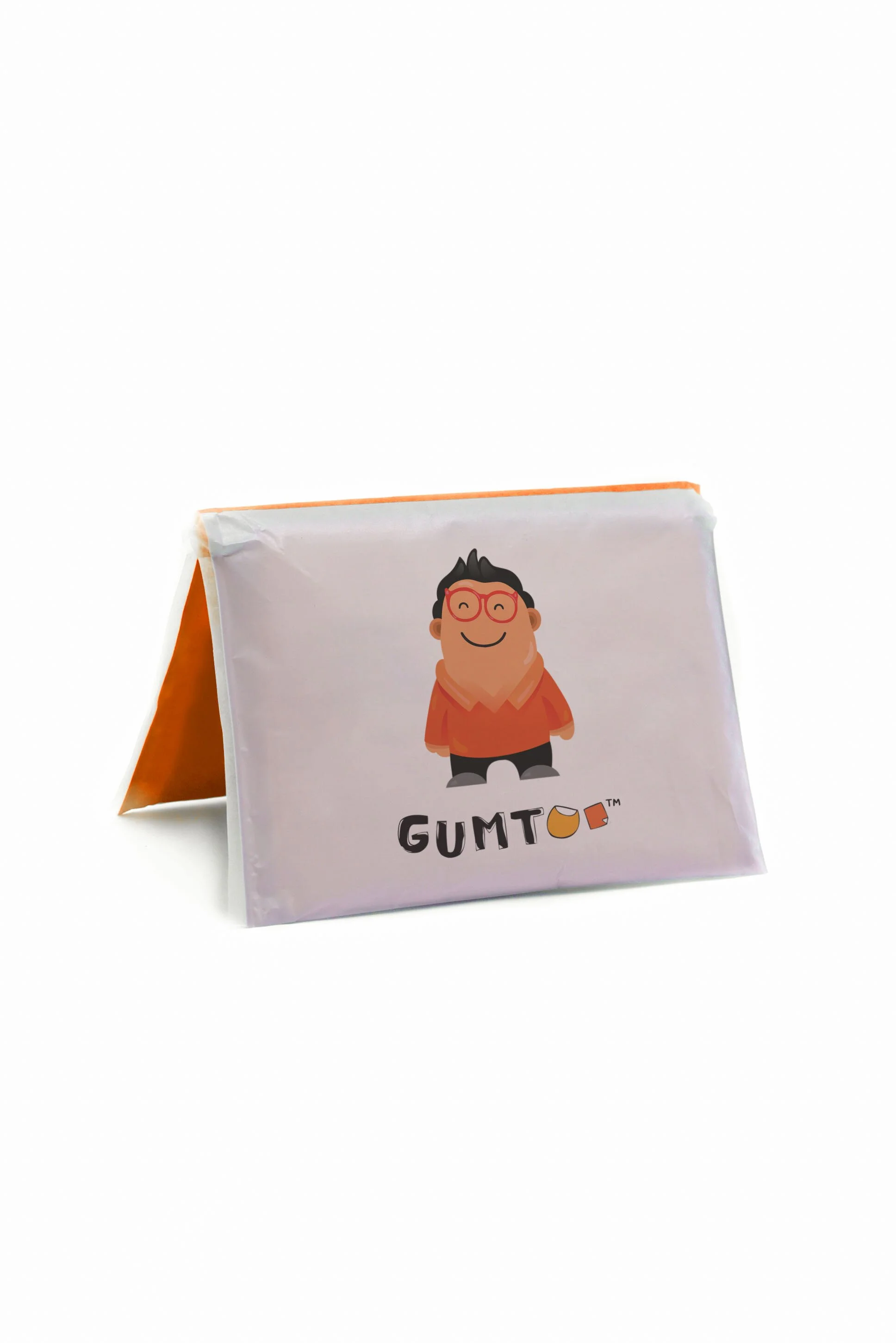 Custom printed tissue pack in a clear plastic wallet sleeve
