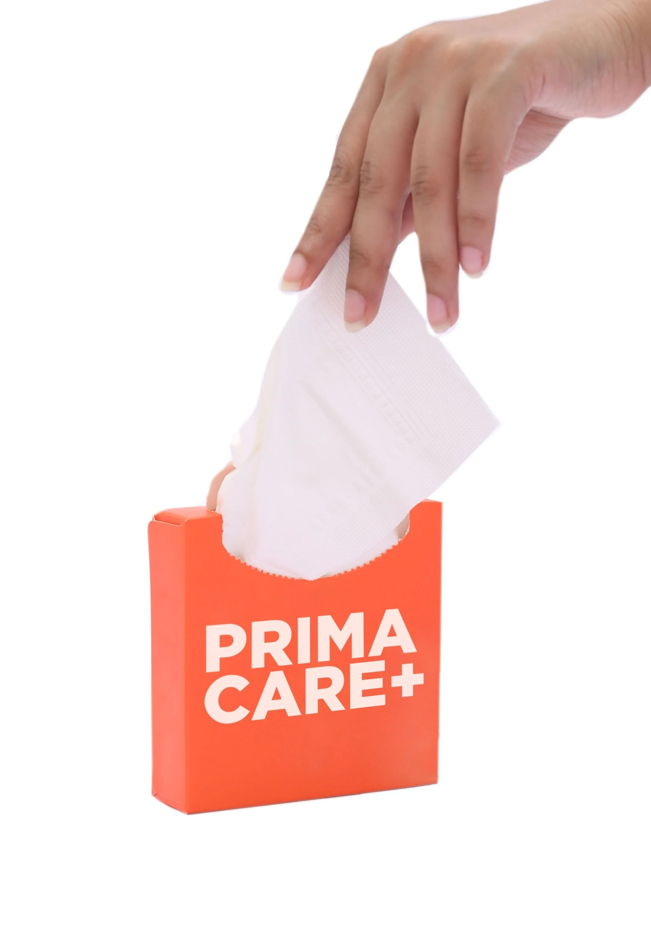 Custom tissue pack in a printed cardboard sleeve
