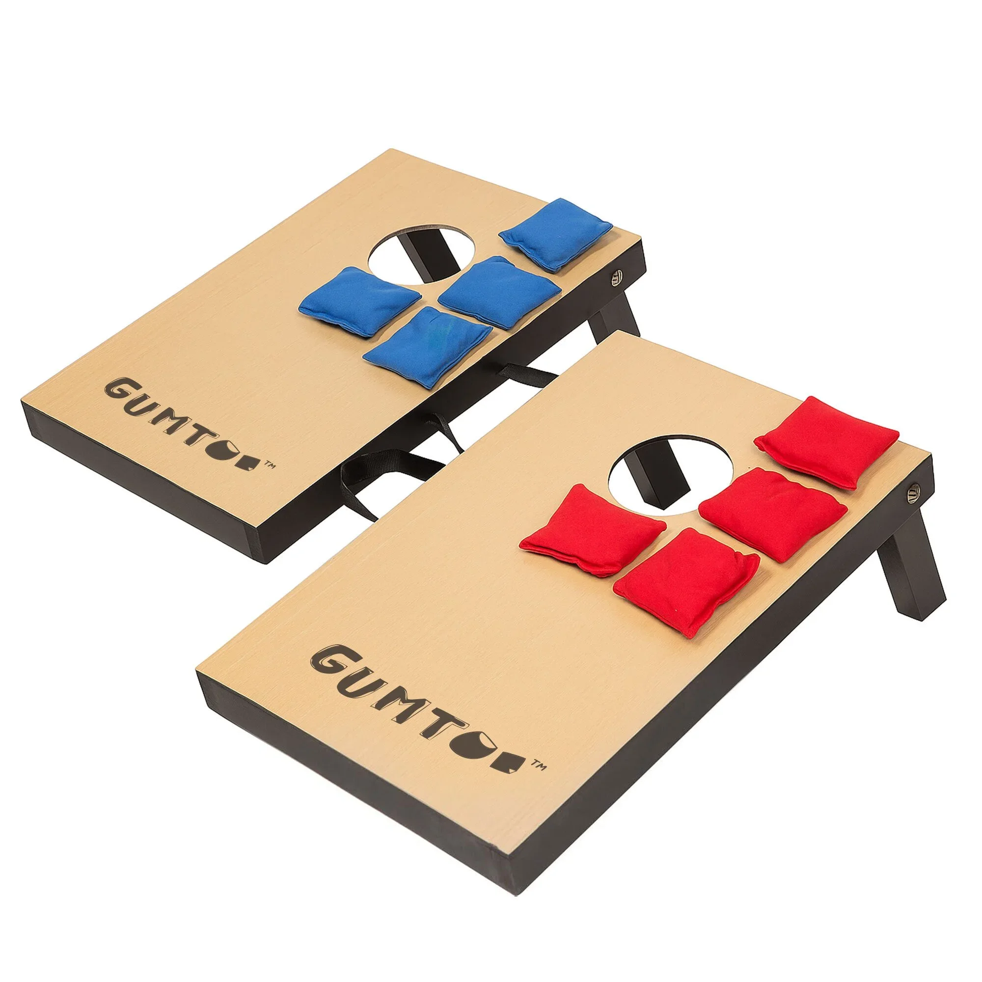 Custom standard indoor cornhole game, 30 x 20 x 5 cm MDF board with pine frame and branded print, team-building game, Malaysia