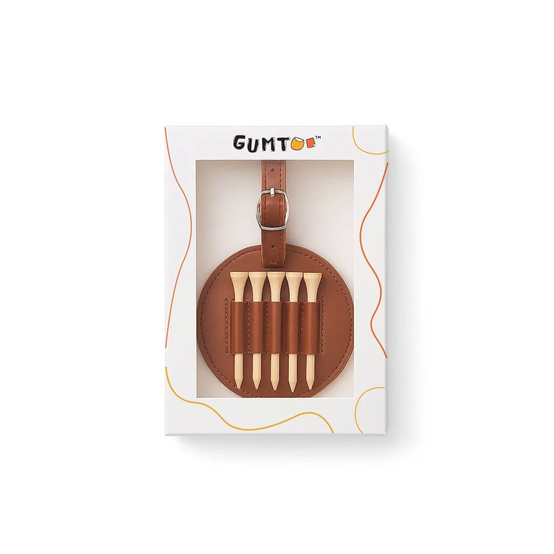 Custom golf tee holder in a printed box sleeve, gift-ready packaging for client golf gifts, retail merchandise Malaysia