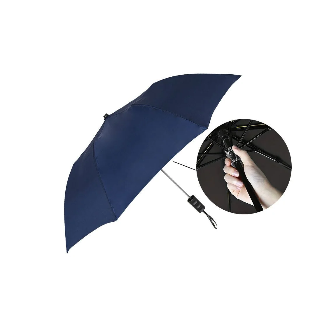 Manual open custom umbrella with a printed logo panel